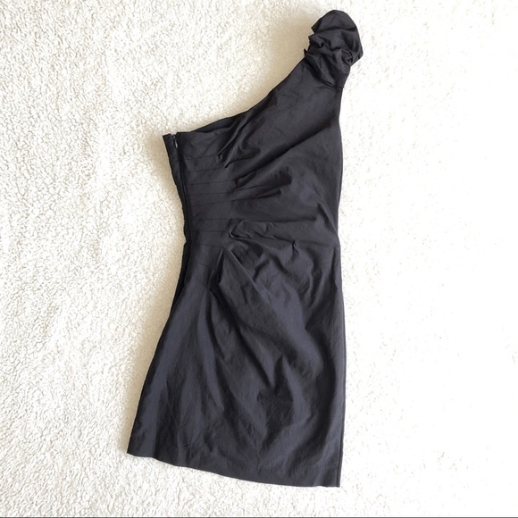 One Shoulder Little Black Dress - Picture 2 of 8
